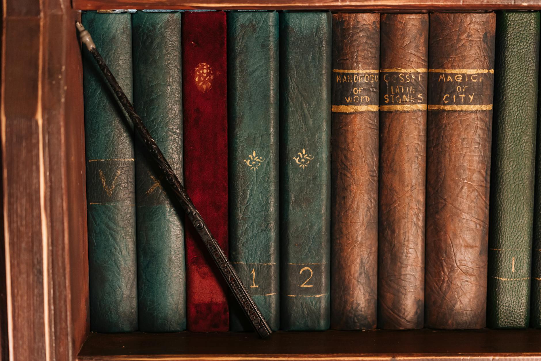Libreria con libri fantasy e una copia di The Wandering Inn