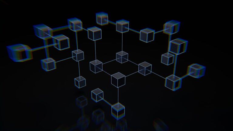Rappresentazione astratta di una rete neurale con linee di connessione luminose su sfondo scuro