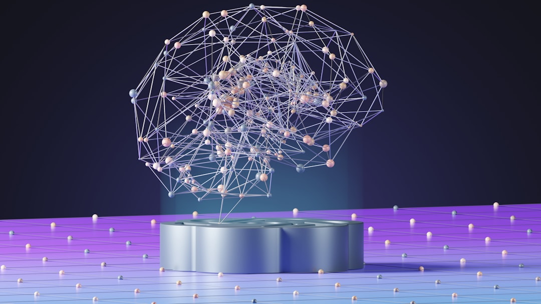 Rappresentazione di una matrice di memoria AI con connessioni neurali