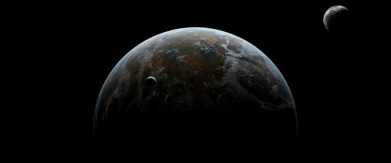 La superficie ghiacciata di Europa, luna di Giove, con fratture nella crosta