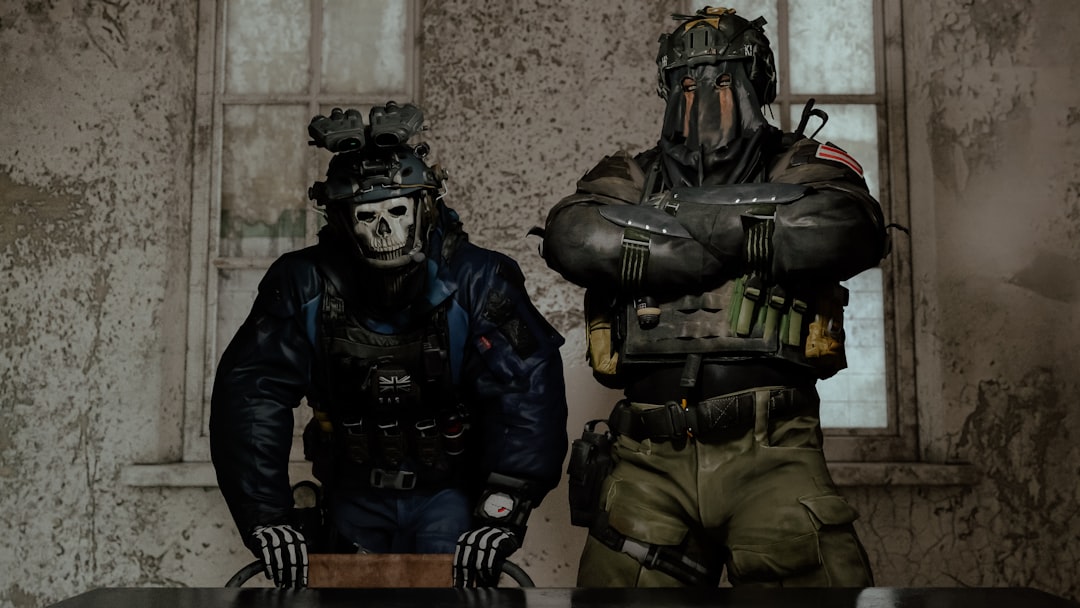 Soldato in mimetica con elmetto, tema realistico di Call of Duty Modern Warfare 4