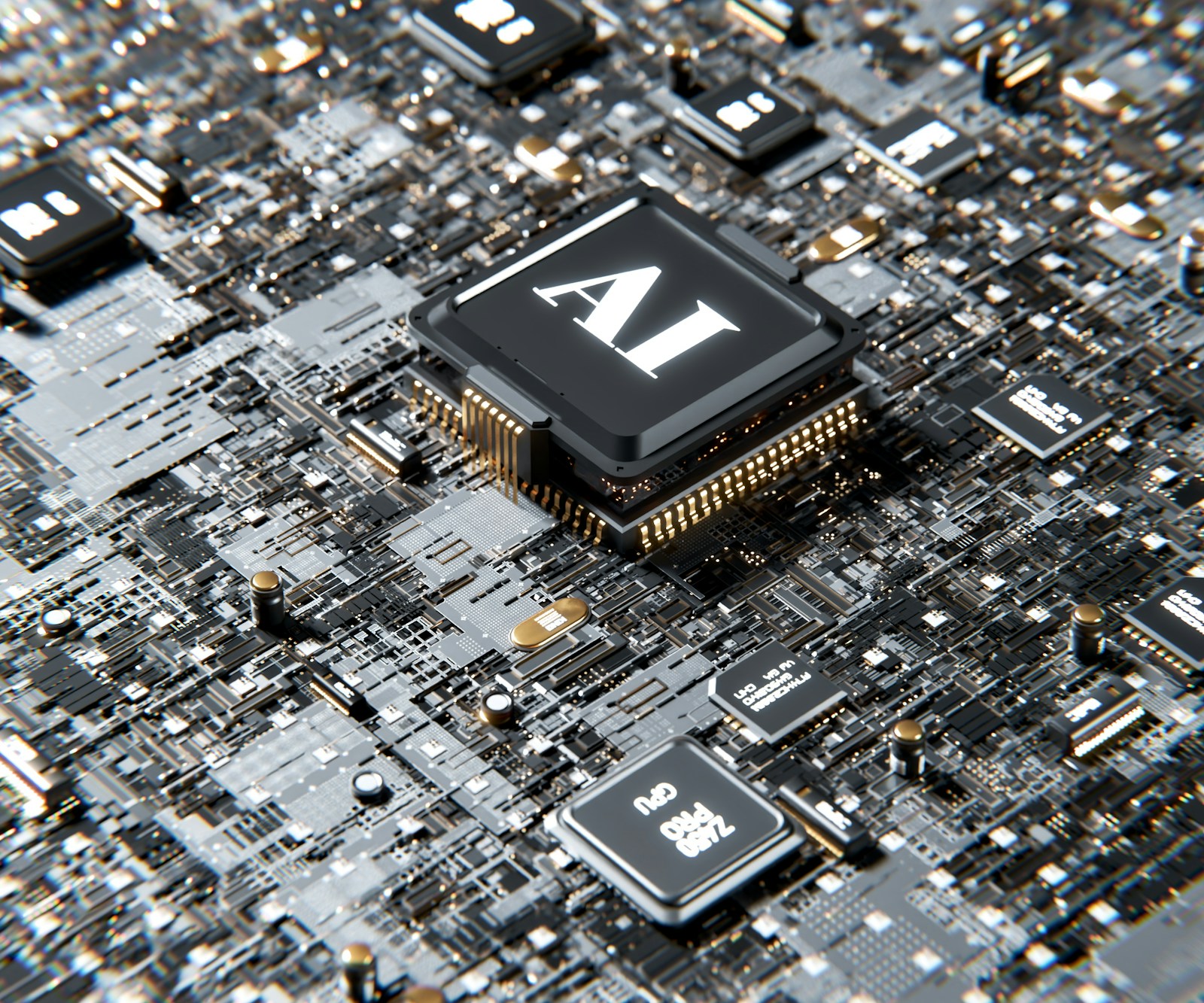 Architettura del modello AI Nemotron 3 Ultra di NVIDIA con chip e reti neurali